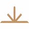 Ekena Millwork Saratoga Timber Gable Bracket, Western Red Cedar, 84"W x 49"H x 1 1/2"D x 5 1/2"F, 14/12 Pitch GBW084X49X0206SAR00SWR - alternate 1